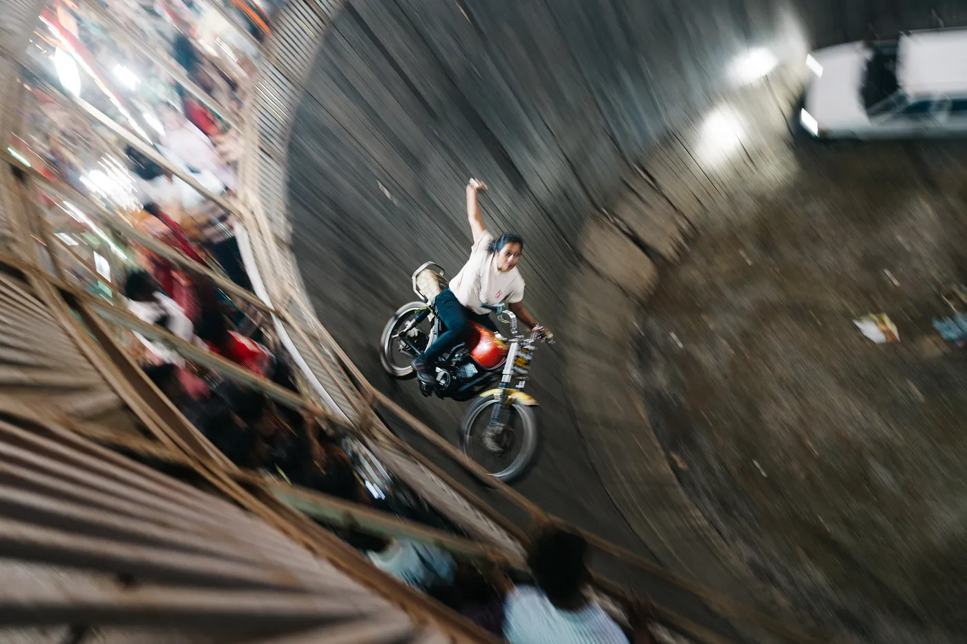 Soma Basu preparing for the ride