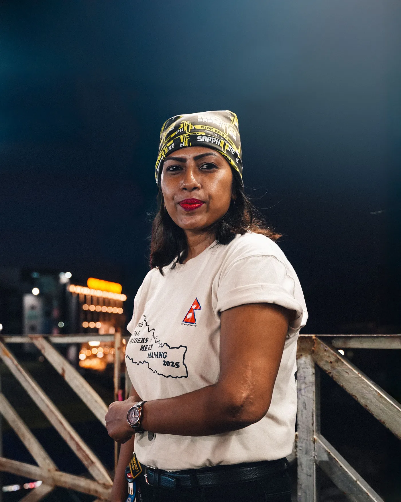 Soma Basu performing stunts